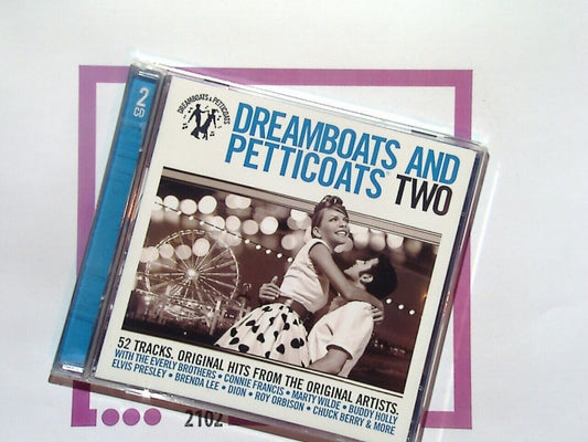 bookandbeat.com, CD, Various Artists, Dreamboats & Petticoats, 50s music, 60s music, rock 'n' roll, golden oldies, jukebox hits, love songs, nostalgia, compilation, classic hits, youth culture, dance tunes, retro vibes, romance, timeless melodies, chart-toppers, feel-good music, iconic tracks, British rock