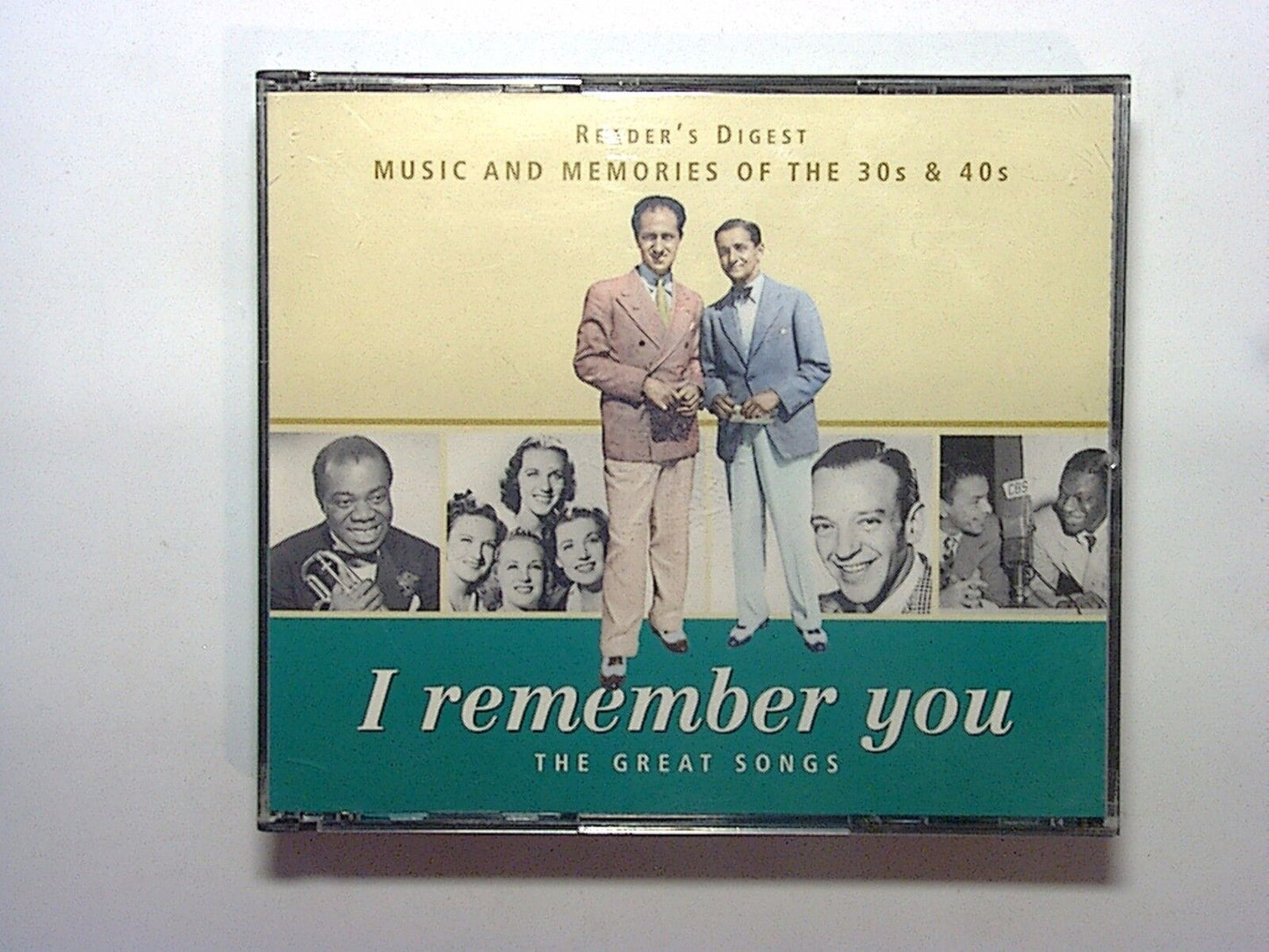 30s and 40s music, I Remember You album, Reader's Digest collection, vintage hits, bookandbeat.com, big band era, swing music, golden oldies, classic vocals, nostalgic tunes, jazz standards, timeless songs, wartime music, ballroom classics, crooner hits, iconic melodies, sentimental favorites, retro music, radio classics, traditional pop,