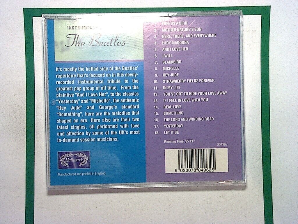 The Beatles instrumental, Instrumental Memories, Beatles tribute, 1996 album, bookandbeat.com, classic rock covers, instrumental versions, iconic songs, rock nostalgia, 60s music, timeless hits, instrumental rock, legendary band, soothing instrumentals, acoustic arrangements, Beatles classics, relaxing covers, orchestral rock, instrumental album, tribute album,