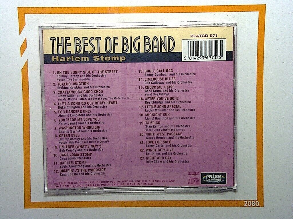 Various, The Best Of Big Band, Harlem Stomp, big band music, swing era, jazz classics, 1940s music, Duke Ellington, Count Basie, Glenn Miller, vintage jazz, dance music, brass section, swing revival, timeless hits, bookandbeat.com,new CDs, used CDs, new books, used books, online music store, online bookstore, rare CDs, rare books, affordable books, affordable CDs, book lovers, music enthusiasts, collectible CDs, vintage books,DVD,