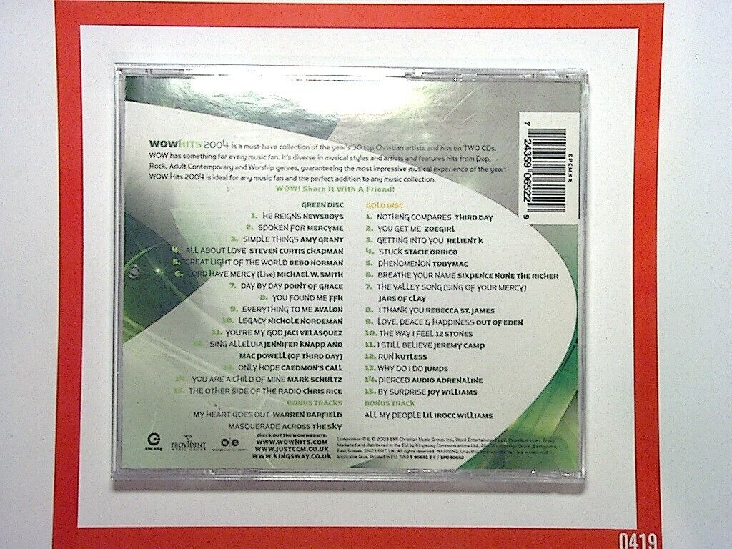 WOW Hits 2004, Various Artists, Christian Music, Contemporary Christian, Worship Music, Inspirational Songs, Praise and Worship, Gospel, 2004 Music, Faith-Based Songs, Top Christian Hits, Uplifting Music, Pop Rock, CCM, Christian Pop, Devotional Music, Religious Songs, Christian Rock, Compilation Album, Bookandbeat.com,