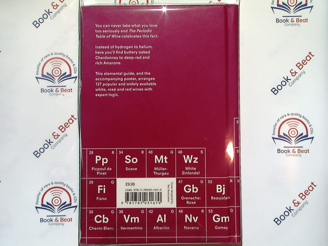 bookandbeat.com, The Periodic Table of Wine, Sarah Rowlands, wine guide, wine book, wine lover, wine tasting, wine education, wine and chemistry, wine varieties, wine regions, wine pairing, wine notes, sommelier guide, wine enthusiasts, wine knowledge, drink guide, wine tasting notes, food and wine, oenology, wine appreciation, hardcover, gift for wine lovers.