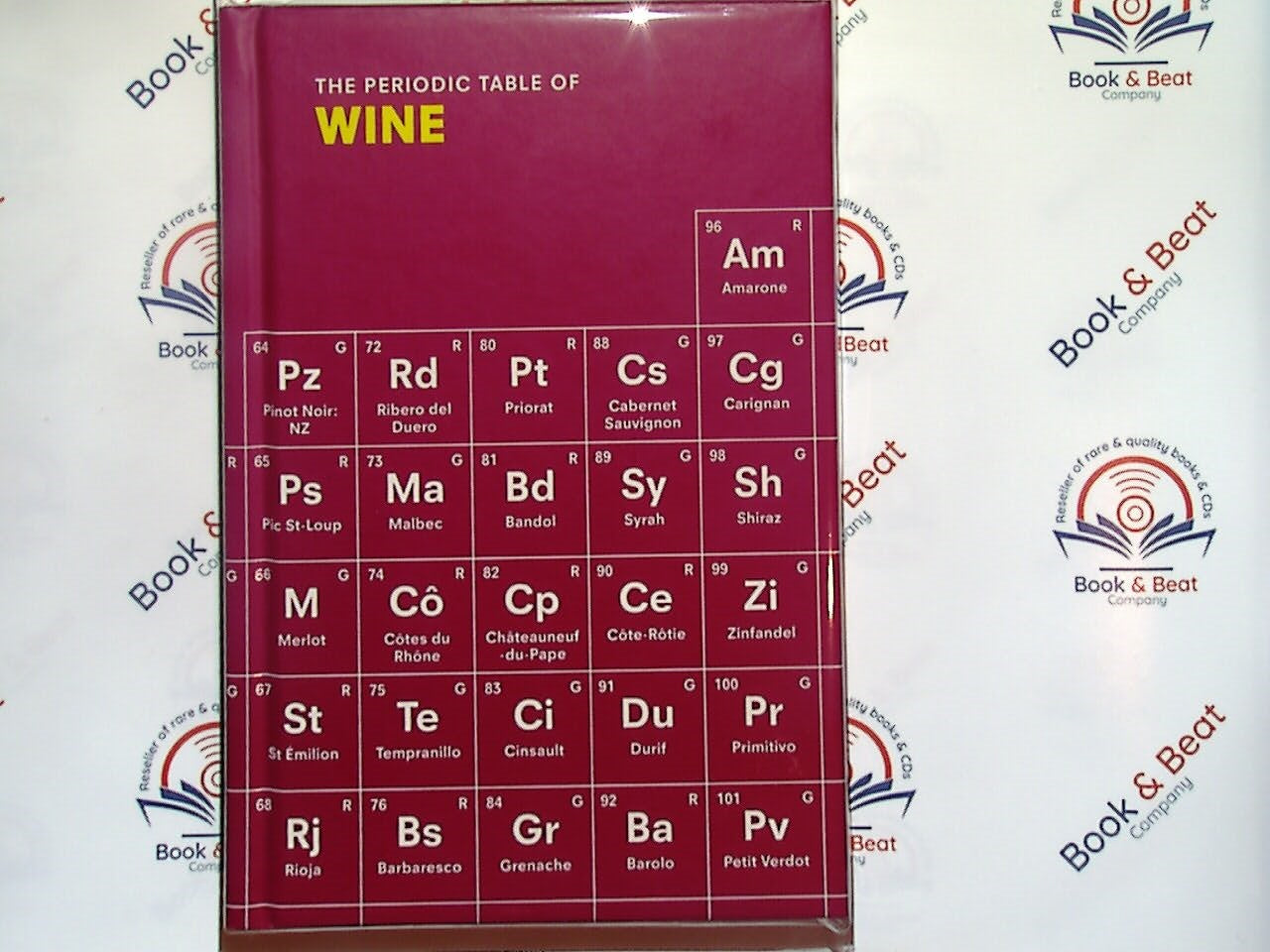 bookandbeat.com, The Periodic Table of Wine, Sarah Rowlands, wine guide, wine book, wine lover, wine tasting, wine education, wine and chemistry, wine varieties, wine regions, wine pairing, wine notes, sommelier guide, wine enthusiasts, wine knowledge, drink guide, wine tasting notes, food and wine, oenology, wine appreciation, hardcover, gift for wine lovers.